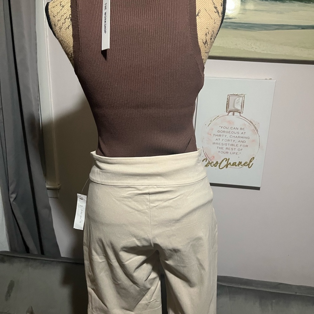 Brown Ribbed Tank Top - Picture 13 of 14